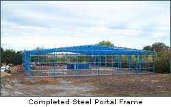 Completed Steel Portal Frame
