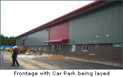 Frontage with Car Park being layed