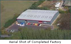 Aerial Shot of Completed Factory